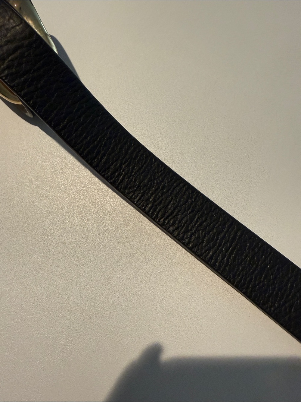 B-Low the Belt Black Leather Belt with Polished Gold Buckle - Picture 6 of 6